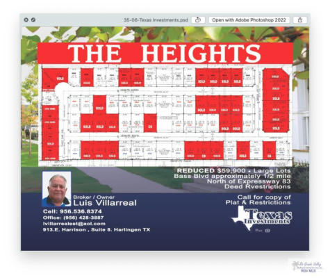 9744 S HEIGHTS SOUTH # LOT 5, HARLINGEN, TX 78552, photo 4 of 5