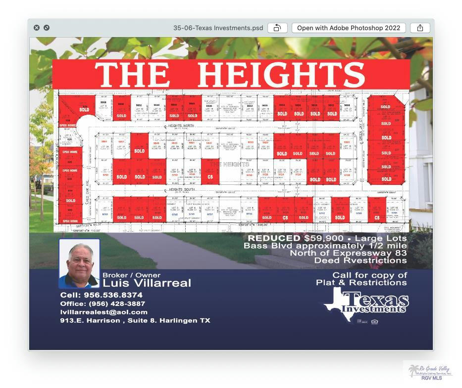 9709 S HEIGHTS SOUTH # LOT 14, HARLINGEN, TX 78552, photo 1 of 4