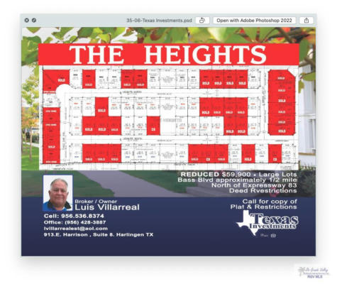 9709 S HEIGHTS SOUTH # LOT 14, HARLINGEN, TX 78552 - Image 1